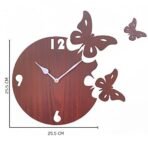 Sehaz Artworks Wooden Wall Clock for Home Stylish Wall Clocks for Living Room - Moon Butterfly Wood - Fast Shipping to USA & Canada - Image 5