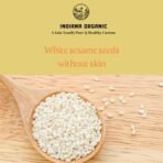 Indiana Organic Sesame Seeds | White Til Without Skin | Best for Eating Raw and Culinary Use | Manually Clean | Pure & Natural (200 gram) - Fast Shipping to USA & Canada - Image 2