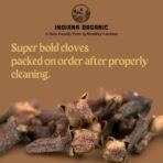 Indiana Organic Sabut Laung, Cloves Whole bold size, Syzygium aromaticum, 100 gram - Fast Shipping to USA & Canada - Image 2