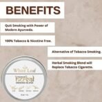 White Leaf Tobacco & Nicotine Free Smoking Mixture With 100% Natural Herbal Smoking Blend (makes 40 rolls) Tobacco Alternatives, Herbal Smoking Mix 1 Pack 30gm - Fast Shipping to USA & Canada - Image 4