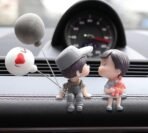 VRB Dec 1 Set of Car Dashboard Decoration Items/car Decor Accessories for Dashboard,Miniature Toys,Car Dashboard Interior Decoration Accessories for Car,SUV,etc. (CoupleMiniature with Ballon - 1 Set) - Fast Shipping to USA & Canada - Image 3