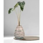 Xtore Marbled Ceramic VASE with Green Striped Pattern for Home Decor (Pack of 1, Green and Cream) - Fast Shipping to USA & Canada - Image 5