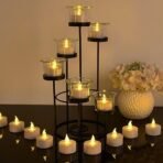 One94Store Mini LED Tea Light Candles | Flameless & Smokeless Decorative Acrylic Candles for Home, Diwali, Christmas, Festivals & Gifting,(2 cm, Yellow, Pack of 6) - Fast Shipping to USA & Canada - Image 5
