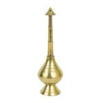 RM Metals Pure Brass Gangajal Sprinkler Bottle - 9-Inch Traditional Holy Water Dispenser in Gold Finish for Pooja, Temple & Ritual Use - Fast Shipping to USA & Canada