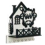 Webelkart Antique Designer Wooden House Keys Hanger Key Holder for Home/Office Decor, Key Holder with Mobile Charging Stand for Wall Decor Key Stand (8.5" Inches - Fast Shipping to USA & Canada - Image 4