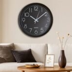 Xtore Modern Round Wall Clock with Luxurious Finish (Pack of 1, Black) - Fast Shipping to USA & Canada - Image 3