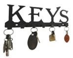 JaipurCrafts Keys Sturdy Iron Key Holder with 7 Hooks (Black, 10.6 X 6.1 X 0.8 INCH) - Fast Shipping to USA & Canada - Image 2