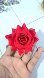 VRB DecTM (Pack of 6) Artificial Rose Velvet Flowers Fake Water Floating Flowers for Pooja Thali, Festival and Events, Home Decor,Diwali Decoration Items and DIY (Red, 6) - Fast Shipping to USA & Canada - Image 2