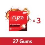 RYZE Nicotine Gum 2mg | 2mg Cola Nicotine Gum | Pack of 3 (27 gums) | Easy on Throat | FDA Approved | Sugar Free | Teeth Whitening Properties - Fast Shipping to USA & Canada - Image 2
