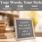 One94Store 10x10 Inch Letter Board with 136 Changeable Letters & Numbers - Wall Mount Message Board, Plastic Frame, Felt Word Board for Home, Office, Caf? & Room DECOR (White) - Fast Shipping to USA & Canada - Image 5