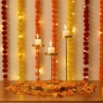 CraftVatika Candle Holders Set of 3, Centerpiece Home Decoartion Item for Diwali, Christmas, Birthday, and Wedding | Gift Items for Family Friends, Diwali Decoration for Home, Festive Decor - Fast Shipping to USA & Canada - Image 2