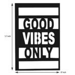 JaipurCrafts Designer Good Vibes only MDF Cutout Ready to Hang Home DECOR Wall Art - 8.00" 12.00" - Fast Shipping to USA & Canada - Image 2