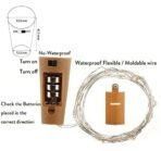 One94Store 20 LED Warm White Wine Bottle String Lights, 2M Copper Wire Fairy Lights, Battery Operated, Ideal for Bottles, Parties, Weddings, Home Decor - (Pack of 5) - Fast Shipping to USA & Canada - Image 3