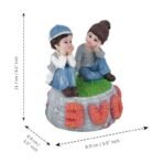 CraftVatika Love Couple Home Decorative Showpiece, Sitting Couple on Wall Sculpture Figurine Gift for Home Decor, Table Top, Couple, (3.5x3.5x4.6 Inches) - Fast Shipping to USA & Canada - Image 3
