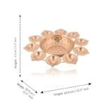 CraftVatika Iron Urli Bowl for Home Decor Decorative Diya Flower Shape Flower | Diwali Decoration Items for Home - Handcrafted Bowl for Floating Flowers and Tea Light Candles Home, Pack of 1 (Gold) - Fast Shipping to USA & Canada - Image 3