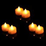 One94Store Mini LED Tea Light Candles | Flameless & Smokeless Decorative Acrylic Candles for Home, Diwali, Christmas, Festivals & Gifting,(2 cm, Yellow, Pack of 6) - Fast Shipping to USA & Canada