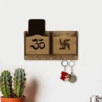 Sehaz Artworks Mobile Holder for Wall | Wooden Key Holder for Home | Key Stand | Key Hanger | Key Chain Holders for Wall (7 Hooks, MDF Beige) - Fast Shipping to USA & Canada - Image 4