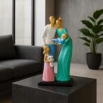Xtore Colorful Family Figurine | Resin Home Decor Accent | Unique Art Piece for Living Room, Office | Vibrant and Expressive Design | Symbol of Family Love and Unity - Fast Shipping to USA & Canada - Image 2