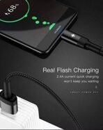 Xtore Yesido 2.4A Fast charging Micro USB Cable with smart Auto Disconnect | LED Indicator |Data & Charge - Premium Quality (120cm, Black) - Fast Shipping to USA & Canada - Image 3