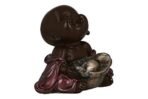 JaipurCrafts Set of 4 Cute Child Monk Showpiece - 10.5 cm (Polyresin, Pink, Brown, Silver) - Home & Office Decor, Valentine's Day & Diwali Gifts, Vaastu & Fengshui - Fast Shipping to USA & Canada - Image 3