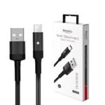 Xtore 2.4A Fast charging Type C Cable with smart Auto Disconnect | Compatible with all Android Phone with Type C connector | LED Indicator | Data and Charge at the same time - (120cm, Black) - Fast Shipping to USA & Canada