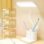 One94Store Plastic 3-In-1 LED Desk Lamp With Pen & Phone Holder | Touch Sensor, USB Rechargeable Study Lamp | 3 Light Modes, Eye Protection, Night Light For Study, Office, Bedroom (Yellow) - Fast Shipping to USA & Canada - Image 3