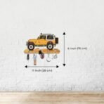 Webelkart Premium HD UV Printed Mahindra Thar Car Shape Designer Wooden Key Holder Home and Office Decor (11 X 6 Inch, Wood) (Yellow) - Fast Shipping to USA & Canada - Image 4