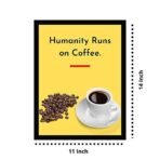 JaipurCrafts Premium Motivational Coffee Quote Photo Frame for Wall, Office, Study Room Decoration Poster Framed Without Glass, Size - 14 x 11 INCH - Fast Shipping to USA & Canada - Image 2