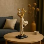 Xtore Stylish Modern Eleganct Couple Resin Romantic Figurine Statue for Home Decor (Pack of 1, Golden Brown) - Fast Shipping to USA & Canada - Image 5