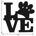 JaipurCrafts Designer LOVE MDF Cutout Ready to Hang Home DECOR Wall Art - 8.00" 8.00" - Fast Shipping to USA & Canada - Image 2