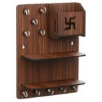 Webelkart Premium Wooden Key Chain Key Holder for Diwali Decorations, Key Hanger for Home/Office Decor, Key Stand for Wall Hanging Home Decorations Item (11.5" Inches) - Fast Shipping to USA & Canada - Image 5