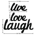 Sehaz Artworks Live Love Laugh Plaque Sign | Wall Decor Items for Bedroom | Room Decoration items for Bedroom - Fast Shipping to USA & Canada - Image 2