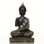 Global Grabbers Polyresin Sitting Buddha Idol Statue Showpiece for Home Decor Decoration Gift Gifting Items-GOL_BLK-BS3-(00) - Fast Shipping to USA, Canada & India - Image 3