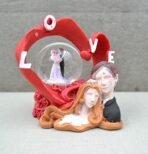 CraftVatika Valentine Day Gift for Husband Wife - Romantic Miniature Showpiece with Light for Love Couple - Anniversary Birthday Wedding Gift for Him Her (Red) - Fast Shipping to USA & Canada - Image 2