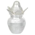 Webelkart Premium Plated Pooja Kalash with Coconut for Pooja Decor with Red Velvet Box/Swastik Kalash for Puja Temple Home Decorative Item/Diwali Gift Item/mangal Kalash (Silver) - Fast Shipping to USA & Canada - Image 5