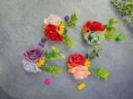 VRB Dec 6 pcs Handmade Flower for Gift Packing,Wedding Trousseau Packing,Gift Packing,Flowers,Flower Bunch for Hamper,Tray,Gift Decor.(Multicolor) (6 Pcs - Design 2) - Fast Shipping to USA & Canada - Image 4