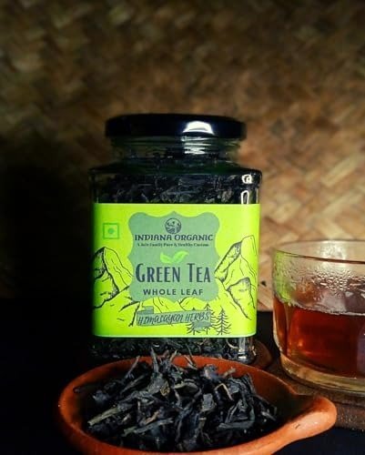 41TGNJ18UWL-1.jpg Indiana Organic Green tea whole leaf - 50 gram - Fast Shipping to USA & Canada - Image 1