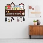 Webelkart Premium Good to Be Home Wooden Key Holder for Home/Office Decor/Key Hanger for Wall Decor,Home Designer Key Holder Decorative Item for Home - Fast Shipping to USA & Canada - Image 2