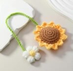 VRB Dec 1 Pcs Crochet Flower for car Dashboard Decoration Items,Car Hanging Crochet Flower,Sunflower Decoration for Car,Car Mirror Hanging Accessories, (Hanging Sunflower Crochet - 1 Pcs) - Fast Shipping to USA & Canada - Image 3