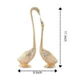 WebelKart Pair of Kissing Duck, Swan Showpiece For Home Decor - 29 cm (Aluminium, Golden ) - Fast Shipping to USA & Canada - Image 4