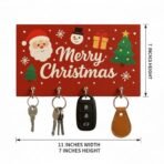 Webelkart Premium Christmas Wooden Key Holder for Home and Office Decor (Design -2) - Fast Shipping to USA & Canada - Image 3