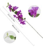 VRB Dec (Pack of 3 Artificial Bougainvillea Glabra Fake Plant Flowers for Home, Room,Office | Flowers for Vases | Decoration Items for Living Room (Without Pot) (Purple - 3pcs) - Fast Shipping to USA & Canada - Image 2