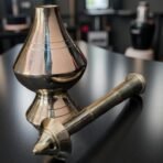 A&S Ventures Brass Gulab Pash Rose Water Sprinkler - Holy Water & Gangajal Sombu for Pooja (8 Inch, Small) - Fast Shipping to USA & Canada - Image 2