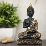 Global Grabbers Polyresin Sitting Buddha Idol Statue Showpiece for Home Decor Decoration Gift Gifting Items-GOL_BLK-BS3-(00) - Fast Shipping to USA, Canada & India - Image 2