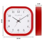 Sehaz Artworks Wall Clock for Living Room Stylish Latest | Wall Clock for Hall | Wall Watch for Living Room | Clock for Home Stylish - Red 28x28 CM - Fast Shipping to USA & Canada - Image 3