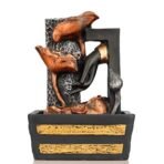 Global Grabbers Polyresin Table Top Indoor Outdoor Water Fall Fountain with LED Lights Home Decor Decoration Gift Gifting Items-GOL_BLK-S5-(000) - Fast Shipping to USA, Canada & India - Image 3