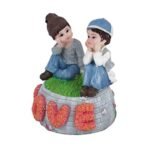CraftVatika Love Couple Home Decorative Showpiece, Sitting Couple on Wall Sculpture Figurine Gift for Home Decor, Table Top, Couple, (3.5x3.5x4.6 Inches) - Fast Shipping to USA & Canada - Image 4