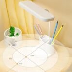 One94Store Plastic 3-In-1 LED Desk Lamp With Pen & Phone Holder | Touch Sensor, USB Rechargeable Study Lamp | 3 Light Modes, Eye Protection, Night Light For Study, Office, Bedroom (Yellow) - Fast Shipping to USA & Canada - Image 2