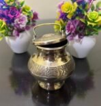 Brass Gangajal Kalash with Engraved Design, Traditional Hindu Religious Water lota - Fast Shipping to USA & Canada - Image 3