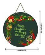 Webelkart Premium Merry Christmas and Happy New Year Printed Wall Hanging/Door Hanging for Home and Christmas Decorations Items (10 Inches) - Fast Shipping to USA & Canada - Image 2